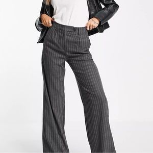 SALE | Bershka Grey pinstripe wide leg pants